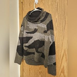Women's camo print sweater
